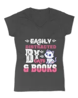 EASILY DISTRACTED BY CATS & BOOKS QTCAT091222A5