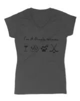 I'm A Simple Woman Love Wine Dog Cat Hockey HOC250323A18