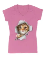 Cat Shirt, Orange Cat Tshirt, Cat Torn Cloth Shirt HOC070423A3