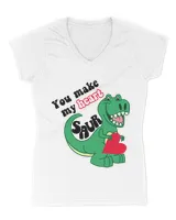 You Make My Heart Saur Valentines Day Dinosaur T Rex