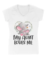 My Aunt Loves Me Cute Elephant Toddler Kids For Mothers Day