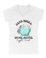Funny Read Books Drink Coffee Fight Evil