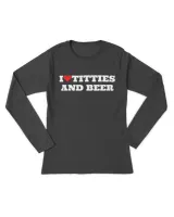 I Heart Titties and Beer Love Funny Gag Style Trucker T-Shirt