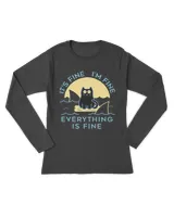 It's Fine I'm Fine Everything Is Fine Funny black cat shark QTCAT161222A7
