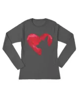 Chihuahua Heart silhouette Valentine's Day Dog Lover Gift Long Sleeve T-Shirt