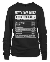 Motocross Biker Rider Nutrition Facts Racer Trail Rider Outdoor