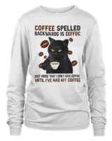 Coffee Spelled Backwards Is Eeffoc Cats Drink Coffee T-Shirt