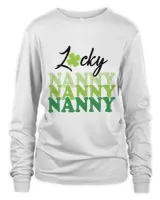 Lucky Nanny Life St Patricks Day Shamrock Family Womens