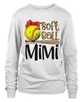 Women Mothers Day Softball Mimi Leopard