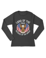 USA Eagle Land of the Free Because of the Brave 4t