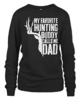 Mens My Favorite Hunting Buddy Calls Me Dad T-Shirt Deer Hunter T-Shirt