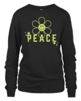 Peace Begins With A Smile Happiness Positivity Smiley Face T-Shirt T-Shirt