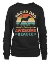 Beagle Dog Proud Beagle Dad Vintage Retro Dog Dad Present 100 Beagles