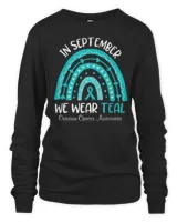 In September We Wear Teal Ovarian Cancer Awareness Women Shirt