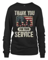 American Flag Thank you For Your Service Proud Veteran Best Gift
