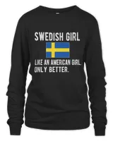 Proud Swedish Girl Sweden Flag Swedish Roots13826 T-Shirt