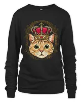 King Cat Wearing CrownQueen Cat Animal 516