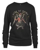 Stay At Home Funny Baphomet Halloween Satanic Goat584