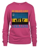 Be Brave Like Ukraine Flag Vintage T-Shirt