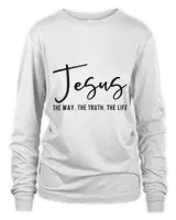 Jesus The Way Truth Life John 146 Christian Bible Verse T-Shirt Copy