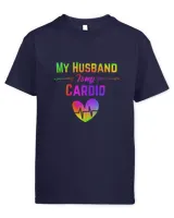 Romantic saying My Husband Is My Cardio Tie dye Print