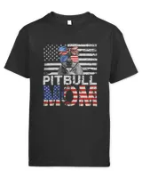 Womens Cool Pitbull Mom USA Flag Patriotic Mothers Day