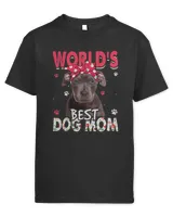 Womens Worlds Best Pitbull Dog Mom Funny Mothers Day