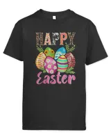 Happy Easter Cute Leopard Floral Easter Egg Hunt Boys Girls