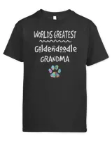 Worlds Greatest Goldendoodle Grandma Cute Dog Paw Print Love Zip Hoodie