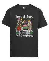 Just A Girl Who Loves Cows And Christmas Family Ugly Sweater 354