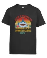 Summer Reading Vintage Retro Teacher Shark Book