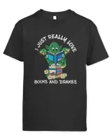 Drake Book Lover Shirt Kids Dino Lover Book Reading Dinosaur