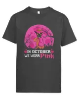 Boxer In October We Wear Pink Witch Boxer Breast Cancer Halloween Boxers Dog