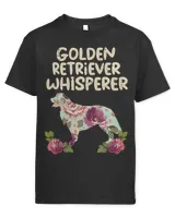 Golden Retriever Goldie Dog Floral Golden Retriever Whisperer Dog Lover Girls Women 232 Retrievers