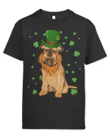 St Patricks Day Brussels Griffon Dog Shamrock Gift T-Shirt