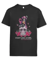 Sugar Skull Fight Breast Cancer Awareness Like A Girl