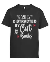 Cat Easily Distracted by Cats and Books Cat Lover Gift  dianoo