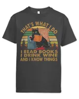Thats What I Do I Read Books I Drink Coffee and I Know Things Vintage Cat Book Reader