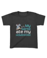 My Gerbil Ate My Homework Mouse Graphic School T Shirt