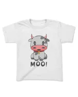 Cute Fun Baby Cartoon Cow goes Moo for Kids Moms