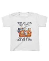 cat first we steal your heart then we steal your bed and sofa QTCAT261222A3