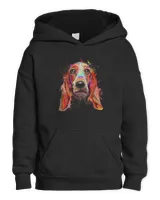 Splash Art Basset Hound T-Shirt  Basset Pup Lover Gifts