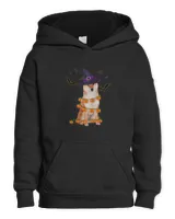 Shiba Inu Wizard Hat Tree Lights Pumpkin Funny Halloween Tee 73