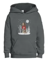 English Setter Under Moonlight Snow Christmas Pajama 301