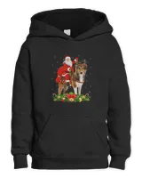 Xmas Matching Funny Santa Riding Shetland Sheepdog Christmas 3