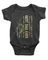 Best Dad Ever American US Flag Camouflage Fathers Day Dad Fishing Fish