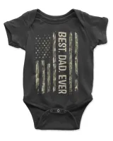 Best Dad Ever American US Flag Camouflage Fathers Day