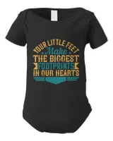 Your Little Feet, Make The Biggest Footprints In Our Hearts Baby Shirt, Gift For Family, Toddler T Shirt, Baby Bodysuit