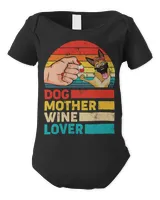 Retro Dog Mother Wine Lover German Shepherd Dog Mothers Day