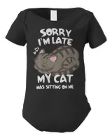 Sorry I m Late My Cat Was Sitting On Me Cat Lover Premium Essential T-Shirt